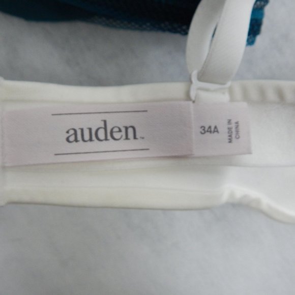 Auden Womens Bras 3 Pack Push Up & Lined Bralette White Turquoise Size 32A - Picture 11 of 16